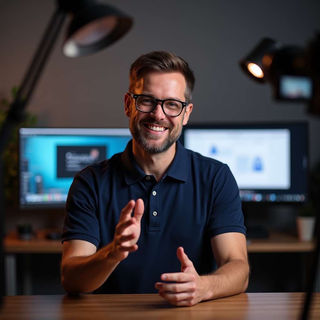 Lektor vysvetľuje tvorbu webu počas online lekcie
